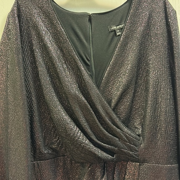 Lane Bryant Cocktail Dress. Size 18. Long Sleeve. Ombre. Shimmering - Picture 8 of 13